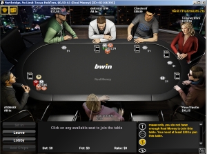 bWin Poker Tisch